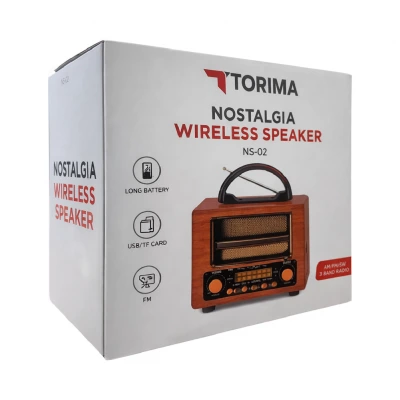 Torima NS-02 Nostaljik Radyo Bluetooth Speaker