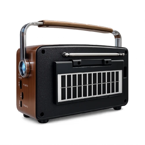 YG-7030BTS Güneş Enerjili Nostaljik Bluetooth Speaker | FM AM SW Radio | Analog Saatli
