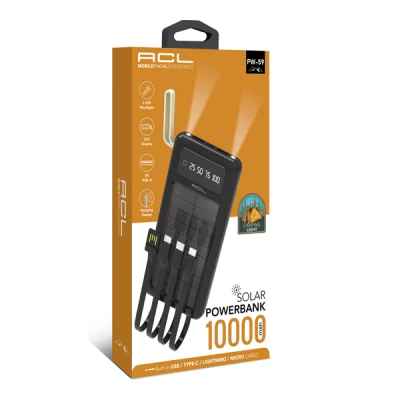 ACL PW59 Güneş Enerjili 10000 Mah Solar Powerbank | 4 Kablolu ACL PW59 Güneş Enerjili 10000 Mah Solar Powerbank | 4 Kablolu