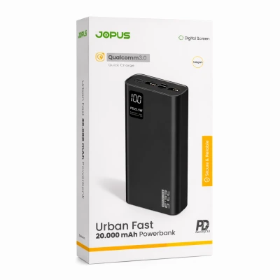 Jopus JP-P12 Urban Fast 20000 mAh Dijital Göstergeli PD 22.5W Powerbank