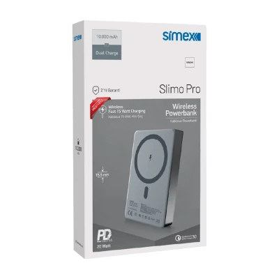 Simex S-44 10000 Mah 20W PD | 15W QC 3.0 Kablosuz Powerbank