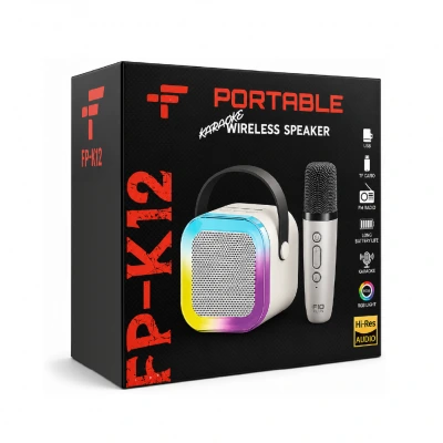 FP-K12 Bluetooth Karaoke Mini Speaker | Kablosuz Mikrofon 