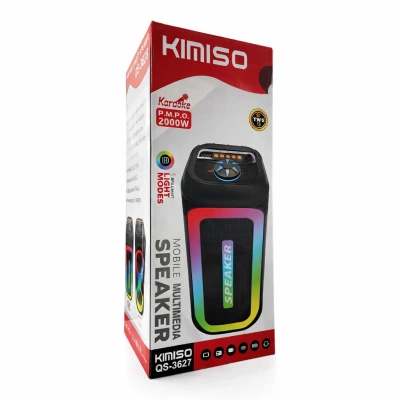 Kimiso QS-3627 | QS-3628 Bluetooth 2 x 4" RGB TWS Speaker | 2 x 10W | Çoklu Eşleştirme