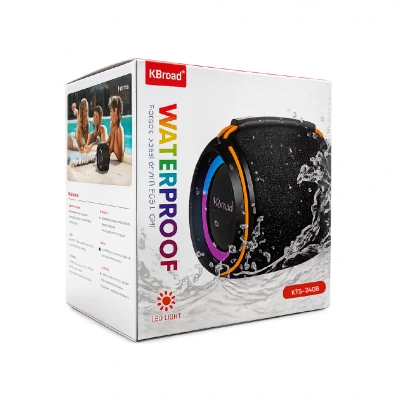 KTS-2408 Taşınabilir 12W RGB TWS Bluetooth Speaker | IPX5 Su Geçirmez 