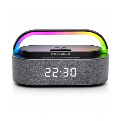 Polygold PG-S305 RGB TWS Bluetooth Speaker | 15W Kablosuz Şarj Standı