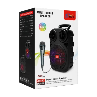 ZQS-6162 RGB Bluetooth Speaker 6.5" | Kablolu Mikrofon