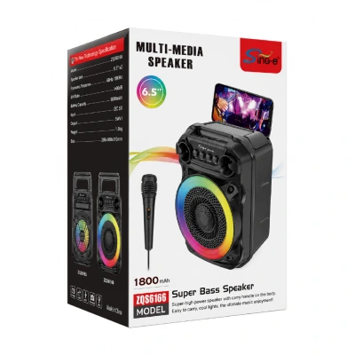 ZQS-6166 RGB Bluetooth Speaker 6.5" | Kablolu Mikrofon
