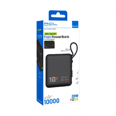 Acl PW-137 10000 Mah 20W 3A Powerbank | Kablolu