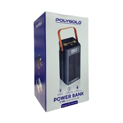 Polygold PW780 80000 mAh 22.5W Güneş Enerjili Süper Hızlı Powerbank | Lcd Gösterge
